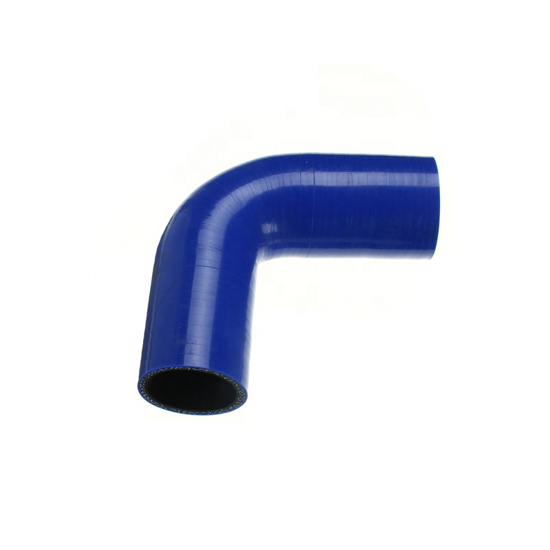DNA Motoring 2.25" To 2.5" 90-Degree Elbow Reducer Silicone Hose - Blue, Turbo/Intake
