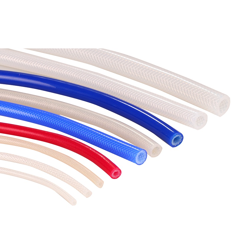 Braid reinforced silicone tubing